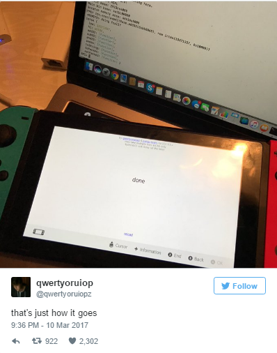 Nintendo Switch hackeada.